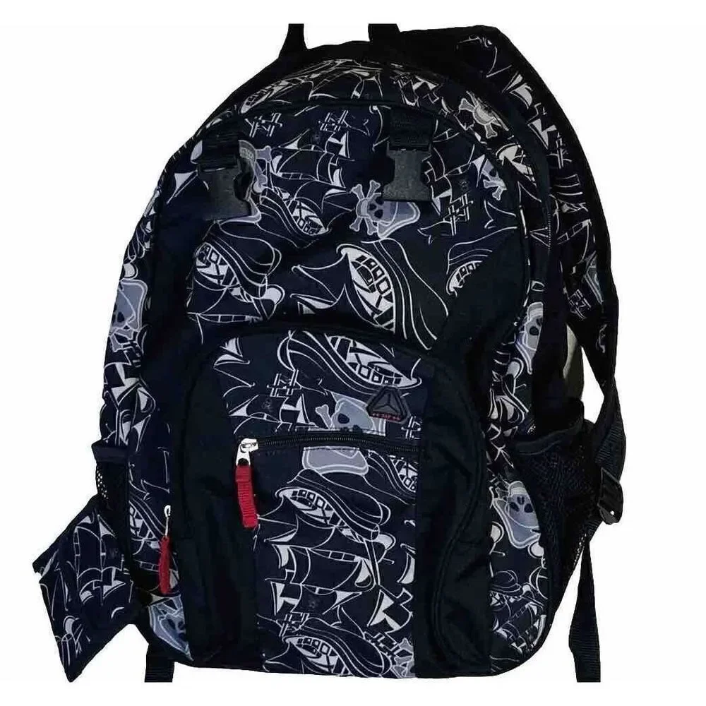 GAP GapKids Black White Skull & Crossbones Backpack -- Back to‎ School Essential